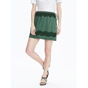Banana Republic Green Skater Skirt